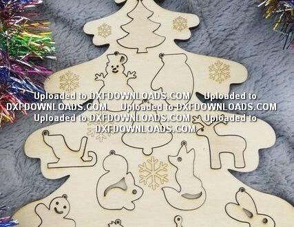 Free Christmas New year puzzle cnc laser