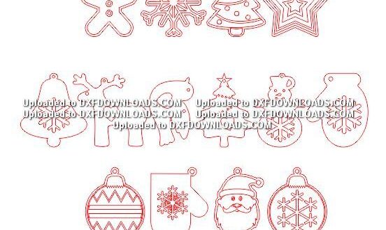 Pack Free laser cut items for christmas decoration