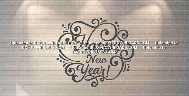 Happy New Year SVG DXF Free Vector