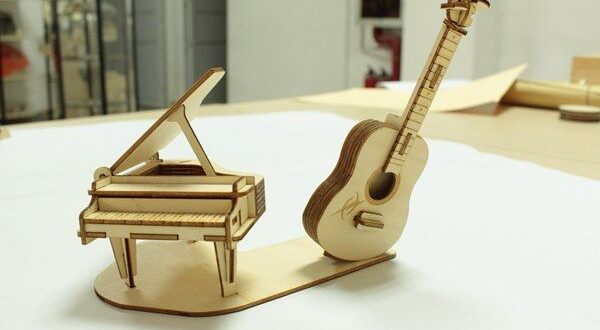 Free laser cut Miniature musical instrument layout for music lovers