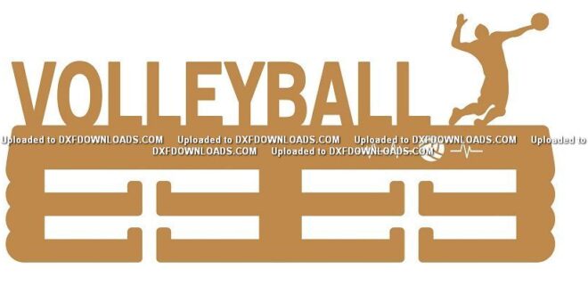 Free laser cut Volleyball medal