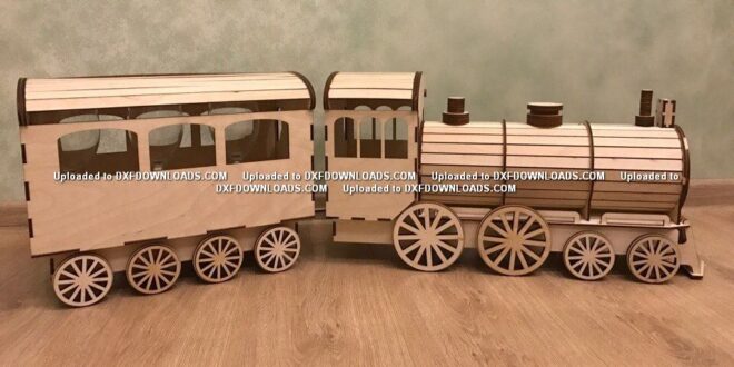 Wooden Train Laser Cutting CNC File Free