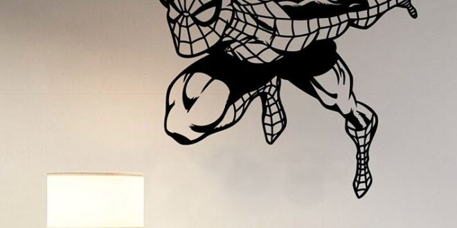 Silhouette spider man sticker cut decor CDR DXF
