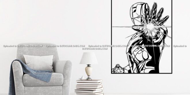 Free Iron man wall sticker vector download