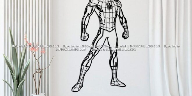 Free spider man wall cut file vector