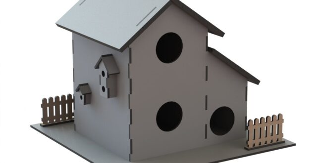 Miniature house for laser cutting 3mm+6mm