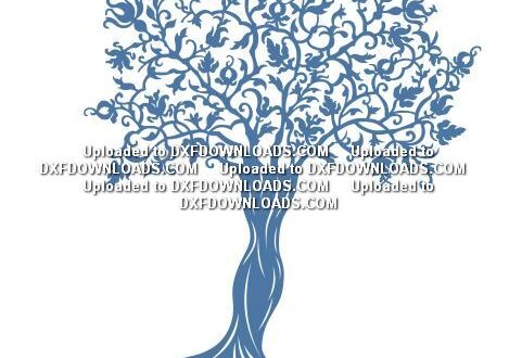 Free tree silhouette stencil SVG File