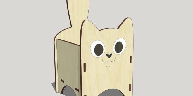 Cat box for cnc cut