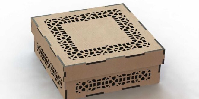 Square mdf box laser cut