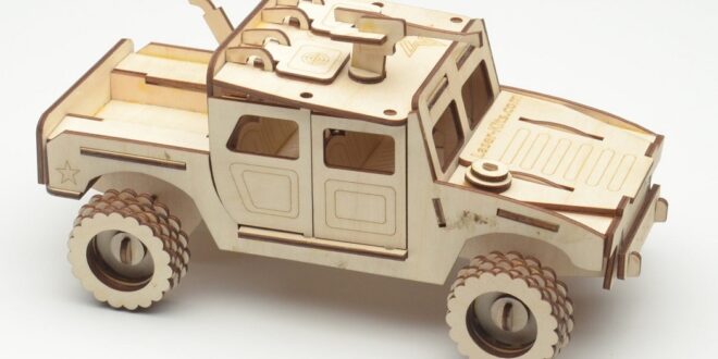 Humvee Armed Forces Car for Laser Cut with step by step assembly