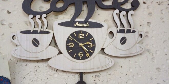 Coffee wall clock free file to cnc cut