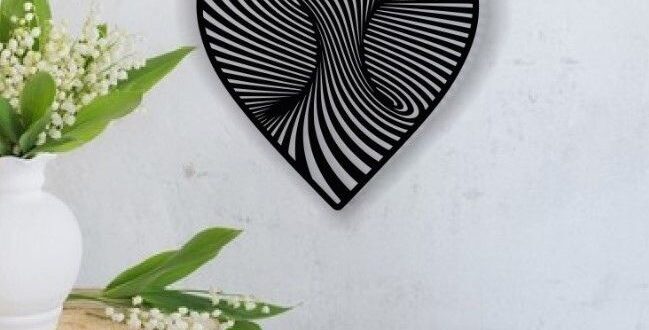 Free Vector Wall Heart 3D Twirl