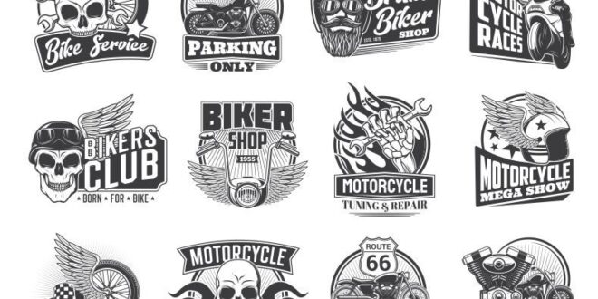 Motorcycle Bike Shop Service Repair Pack SVG Logo Free