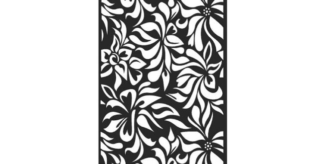 Free floral pannel dxf