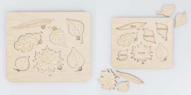 Leafs Puzzle to Cnc Cut and Engraving