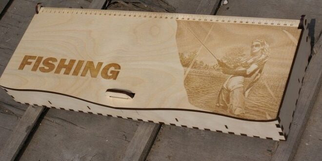 Free laser cnc cut wood fishing tackle box DXF CDR