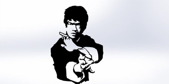 Bruce Lee Free Silhouette DXF