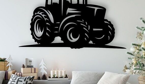 Tractor Silhouette cut vector Free