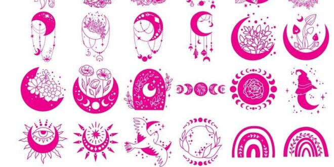 Floral Moon Free SVG Bundle Design