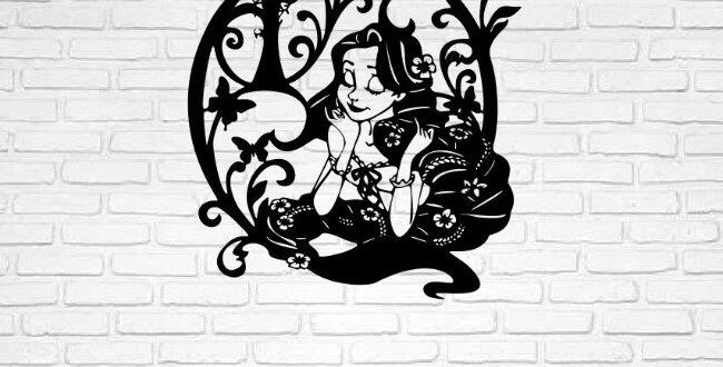 Princess Rapunzel Silhouette to Cut