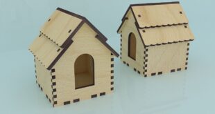 decorative small house for laser cutting 4mm plywood