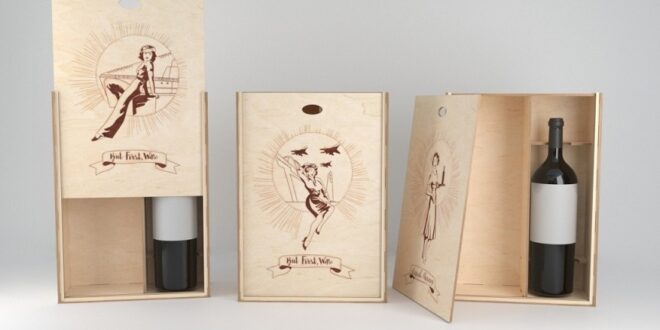 Free laser cut plan wine packaging box