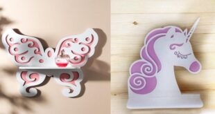 Free multi-layer shelf &#8211; butterfly and unicorn