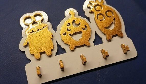 Free laser cut monsters key holder