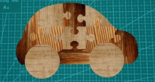 car puzzle for laser cut for wood cutting