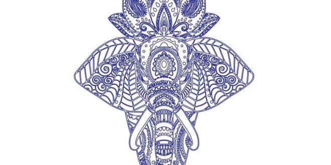 Free 2d elephant vector art african style