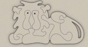 Free lion puzzle kids toy to cut cnc laser