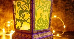 Free papercraft halloween lamp