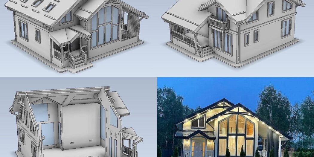 Real house puzzle cut file cnc wood – DXF DOWNLOADS – Files for Laser ...