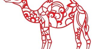 Camel 2d cut silhouette decor cdr dxf