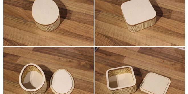 Free laser cut file Oval box and box with rounded corners