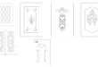 Free Vectors models of door to cnc router DXF files