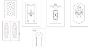 Free Vectors models of door to cnc router DXF files