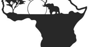Afrika map silhouette for cut file