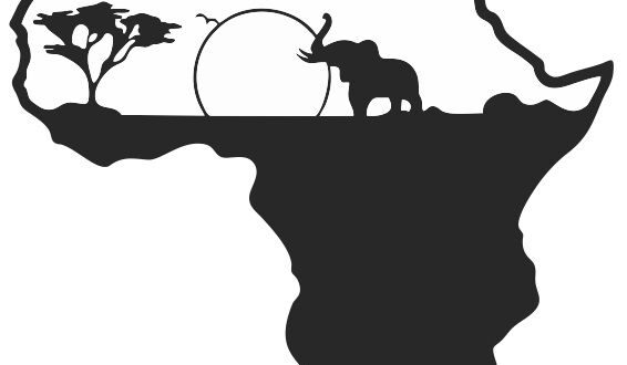 Afrika map silhouette for cut file