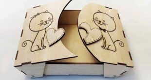 Free love cat box for laser cut