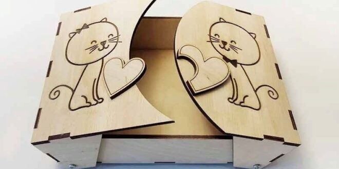 Free love cat box for laser cut