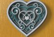 Cnc laser file Mandala 3d heart &#8211; 6 layers