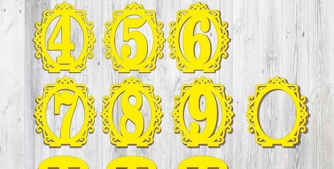 Pack of decorative numbers for birthday parties for laser cut