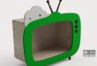 Tv shaped shelf decoration for laser cut DXF CDR files vectors