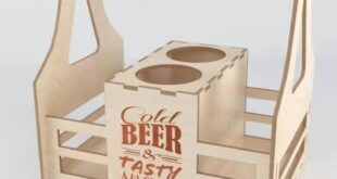 Beer basket with snacks cnc cut file