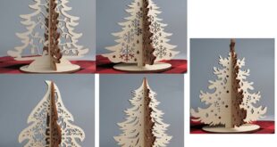Set of 5 Christmas tree models