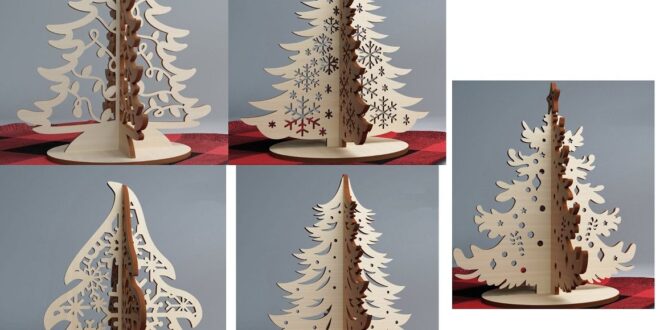 Set of 5 Christmas tree models