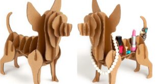Dog-shaped cosmetic stand