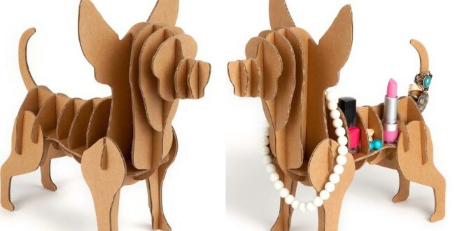 Dog-shaped cosmetic stand