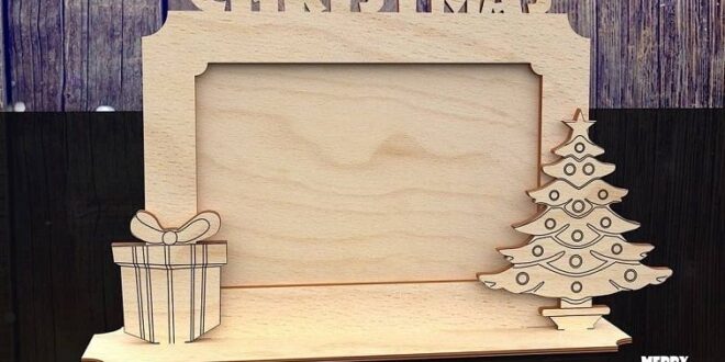 merry christmas photo frame for mdf cut cnc